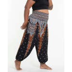 Harembroek XL -  Veer zwart/wit 